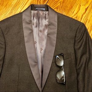 Charcoal Gray Shawl Collar Jacket